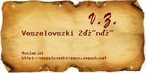 Veszelovszki Zénó névjegykártya